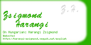 zsigmond harangi business card